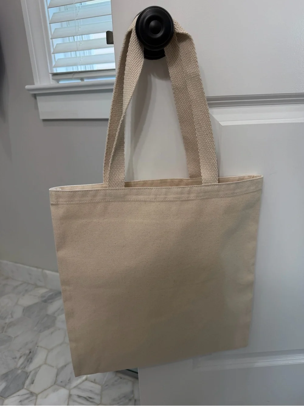 Personalized “Matthew” Kids Canvas Toy Bag - Cream with Yellow & Orange Trucks